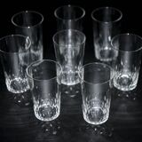8 Baccarat goblet glasses in cut crystal.