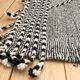 Moroccan Berber carpet Kilim Zanafi black and white 1, 47x1,04