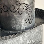 LAMPE Coeur ZINC Vintage