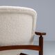 “Tiki” lounge chair in teak and bouclé Busnelli Italy 1960