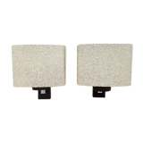 Pair of wall lamps in perspex granité deisgn 60