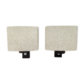 Pair of wall lamps in perspex granité deisgn 60