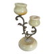 Brass onyx chandelier