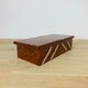 Walnut magnifying glass jewel box and mirrors