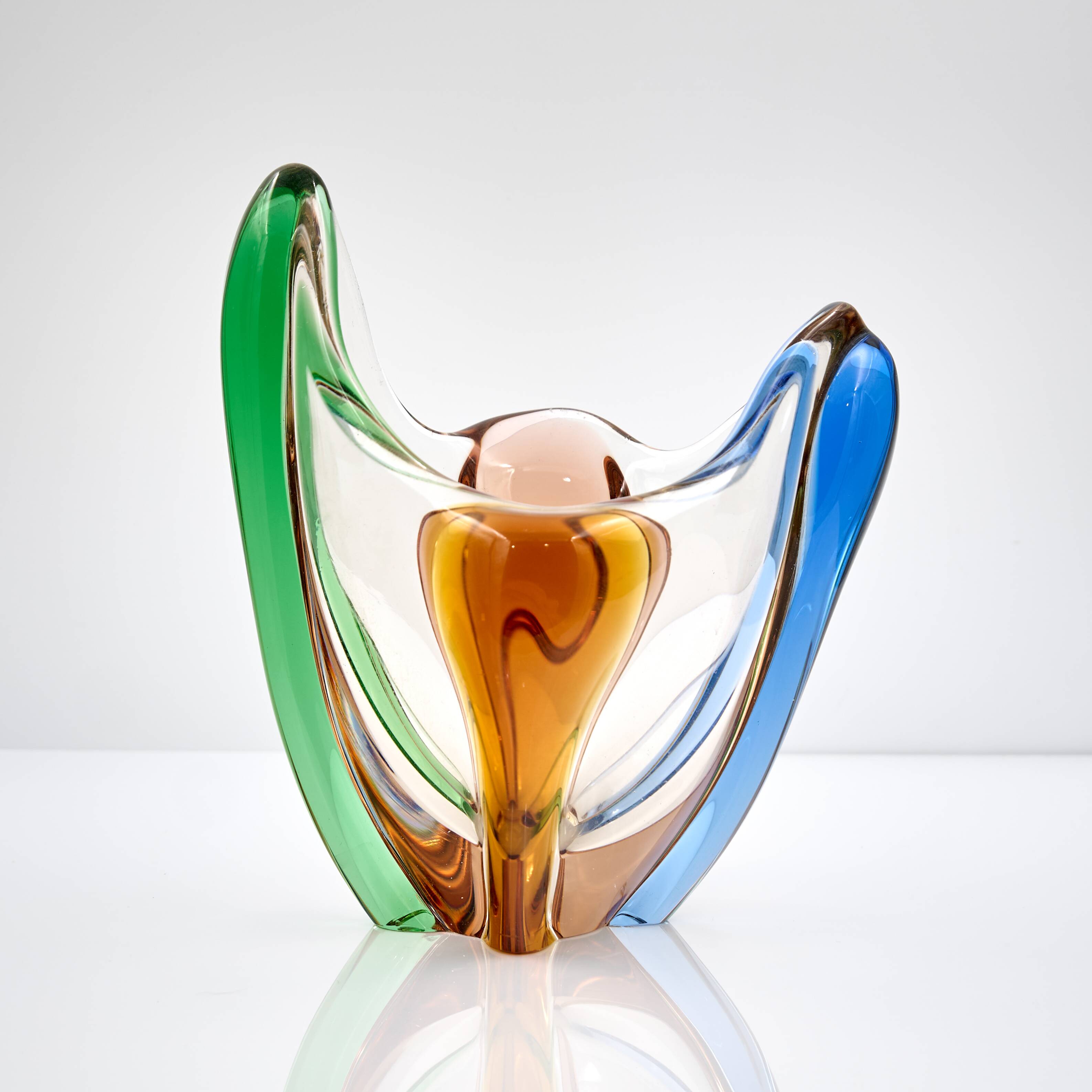 Vintage Multicolor Glass Vase by František Zemek from Rhapsody Collection