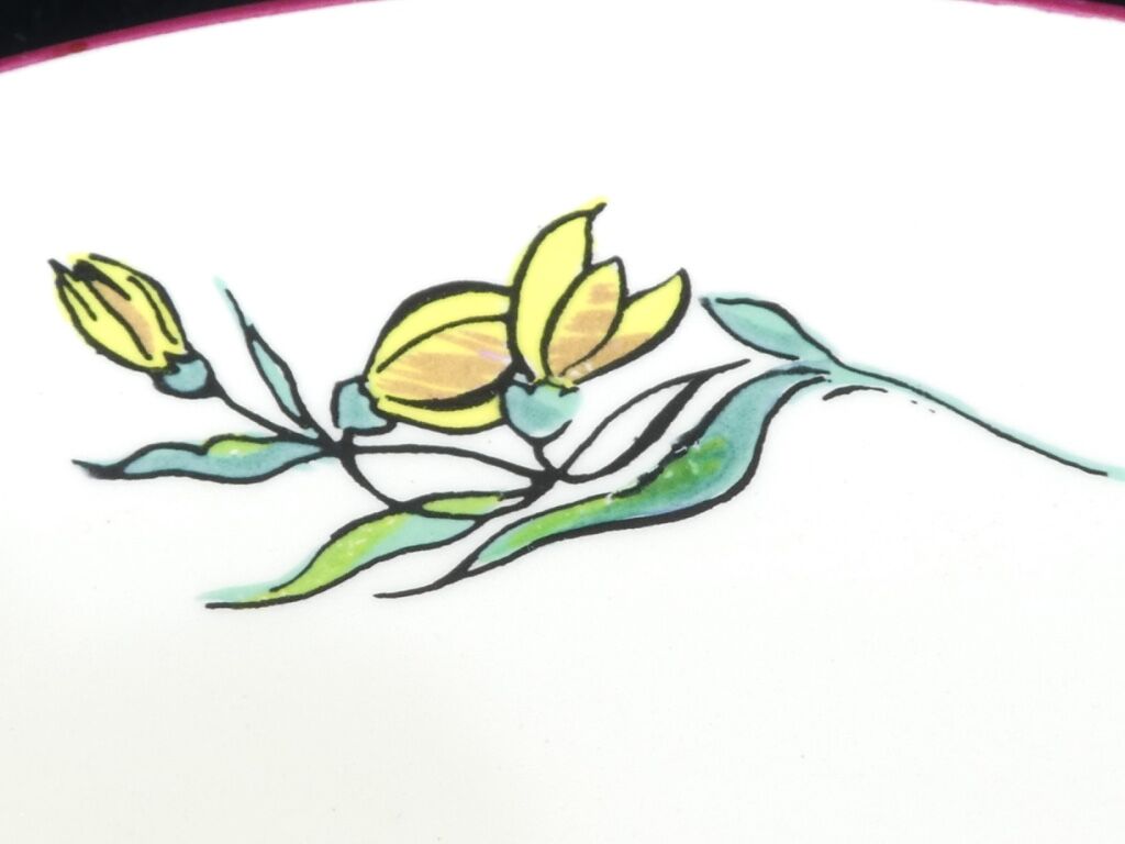 GIEN model STRASBOURG red pink round dish