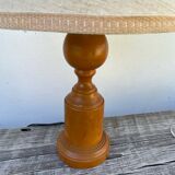 Old turned wooden lamp
