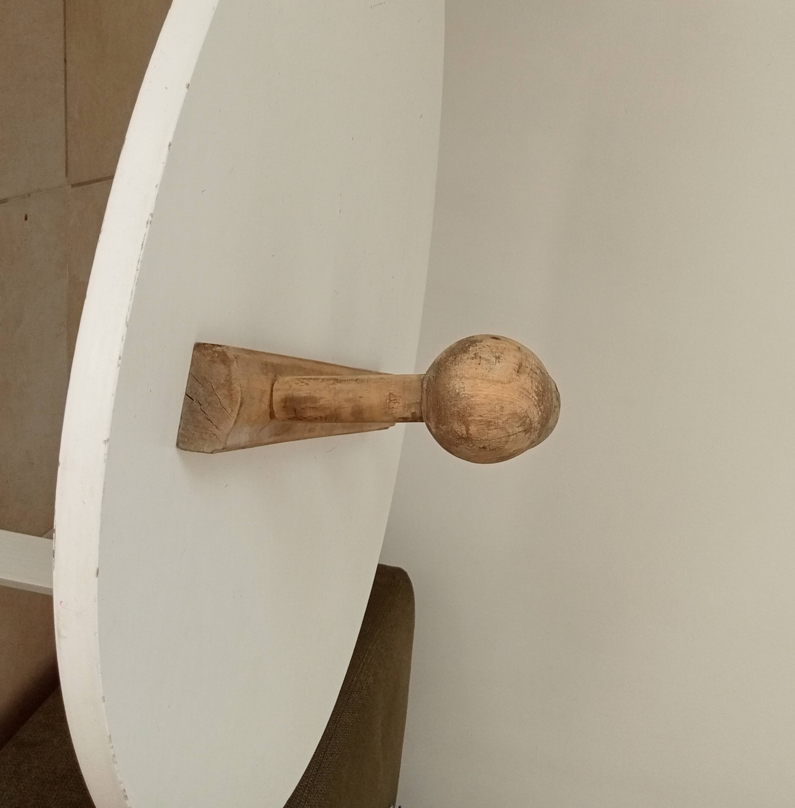 Old folk art wall coat rack