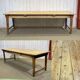 Early 20th-century farmhouse table made of fir, elm, and chestnut.
