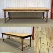Early 20th-century farmhouse table made of fir, elm, and chestnut.