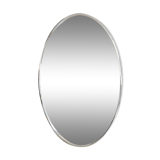 Miroir ovale chromé argenté