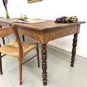Table de ferme de 4 mètres en pin massif, vers 1900