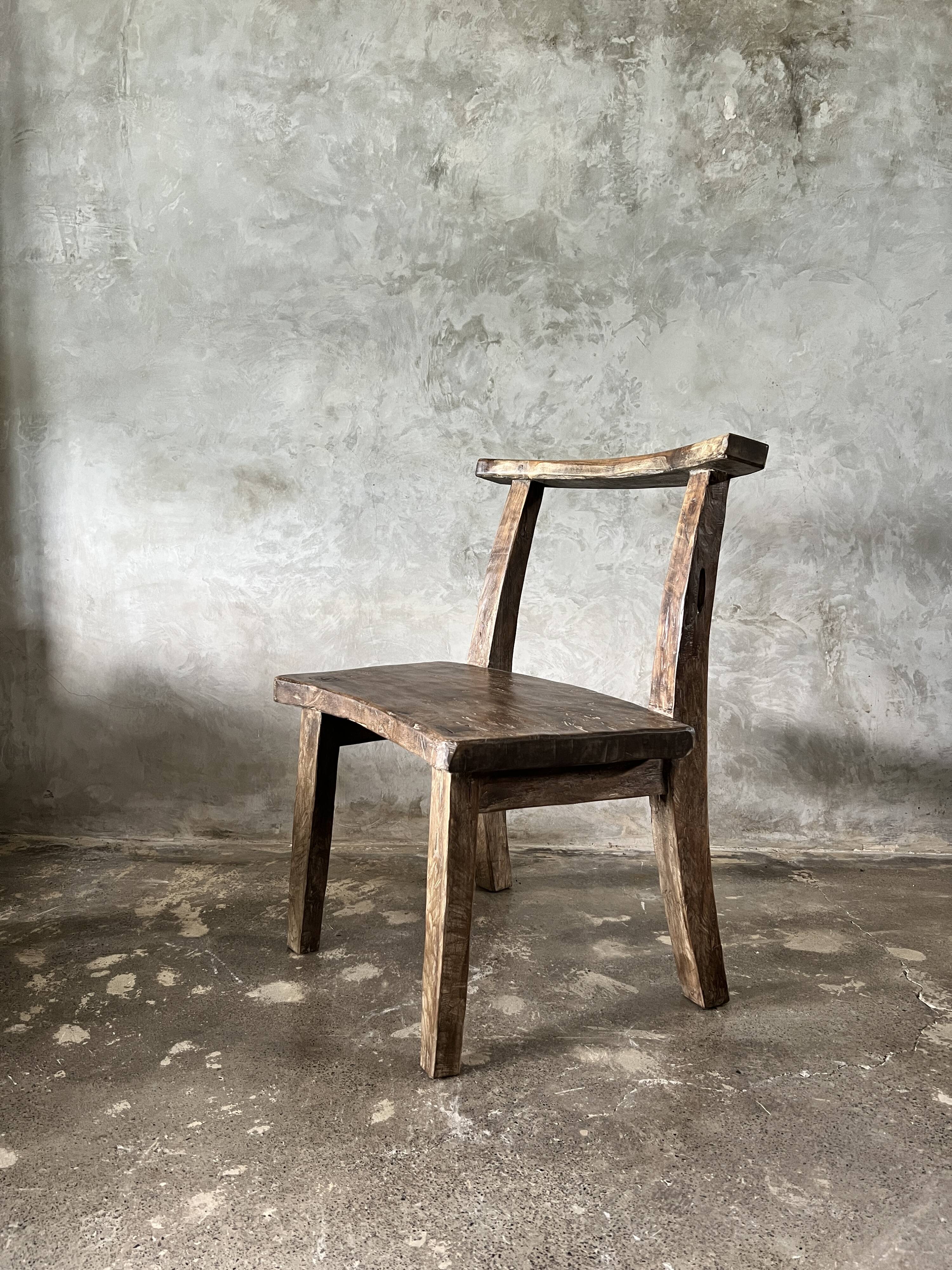 Large old teak chair or armchair H84 L60