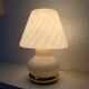 Mushroom table lamp made of pale pink murano glass