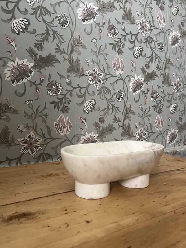 Porte-savon ou vide-poche en marbre