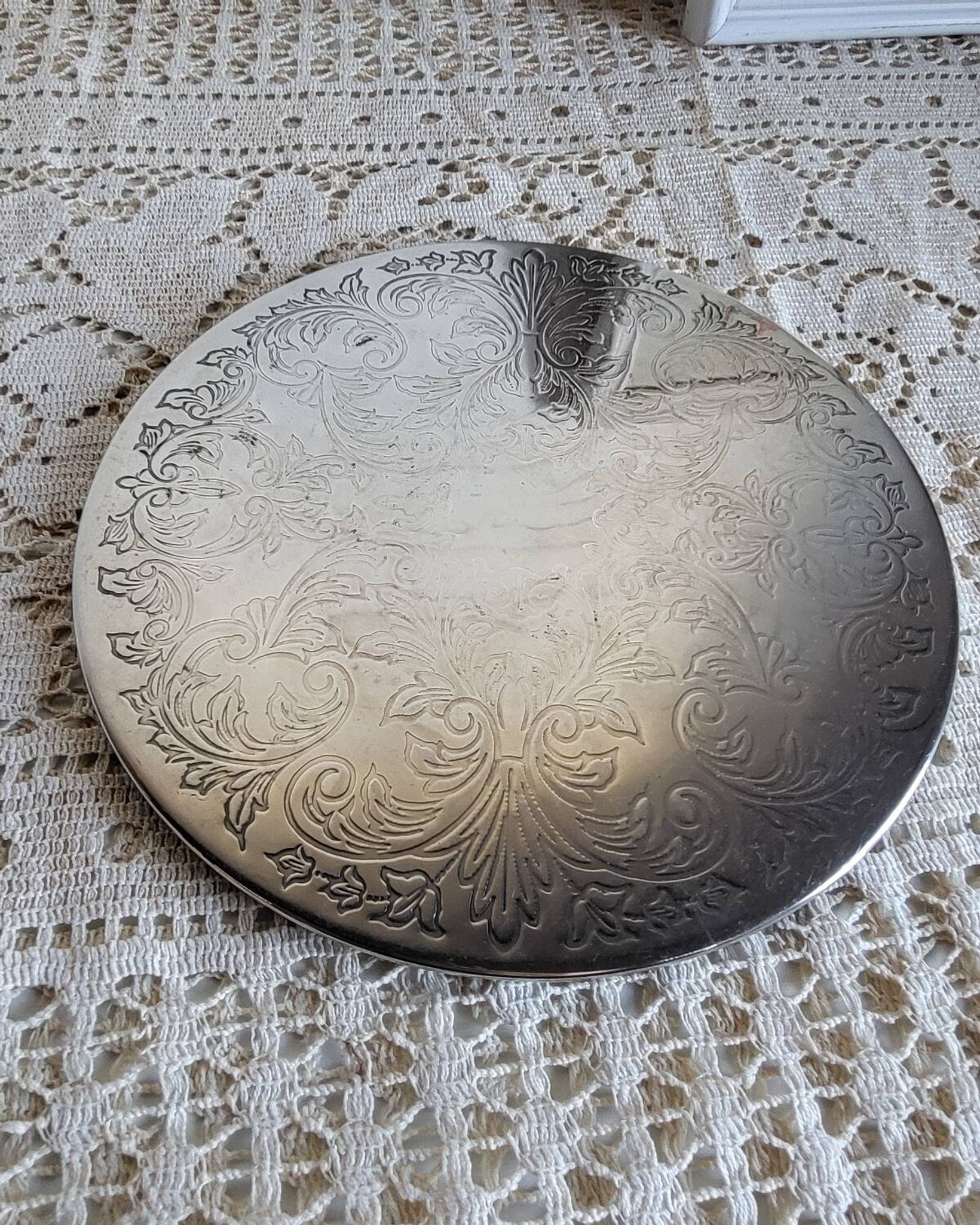 Dessous de plat en métal argenté anglais