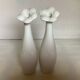 Duo de vases soliflores en forme de quille