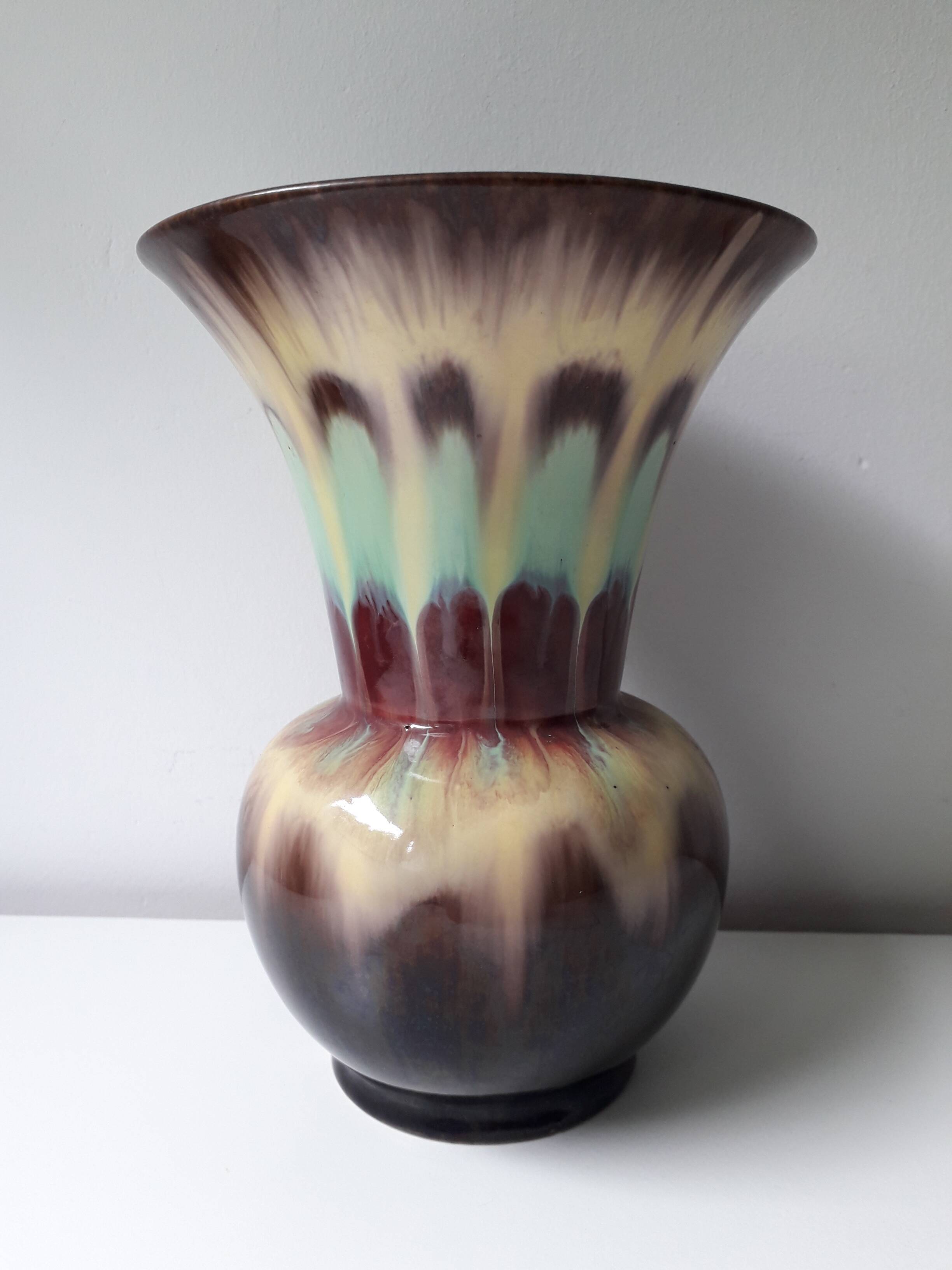 Ceramic vase from the 60s numbered (18cm) A1