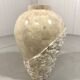 Travertine mactan stone columns & vase 1980’s