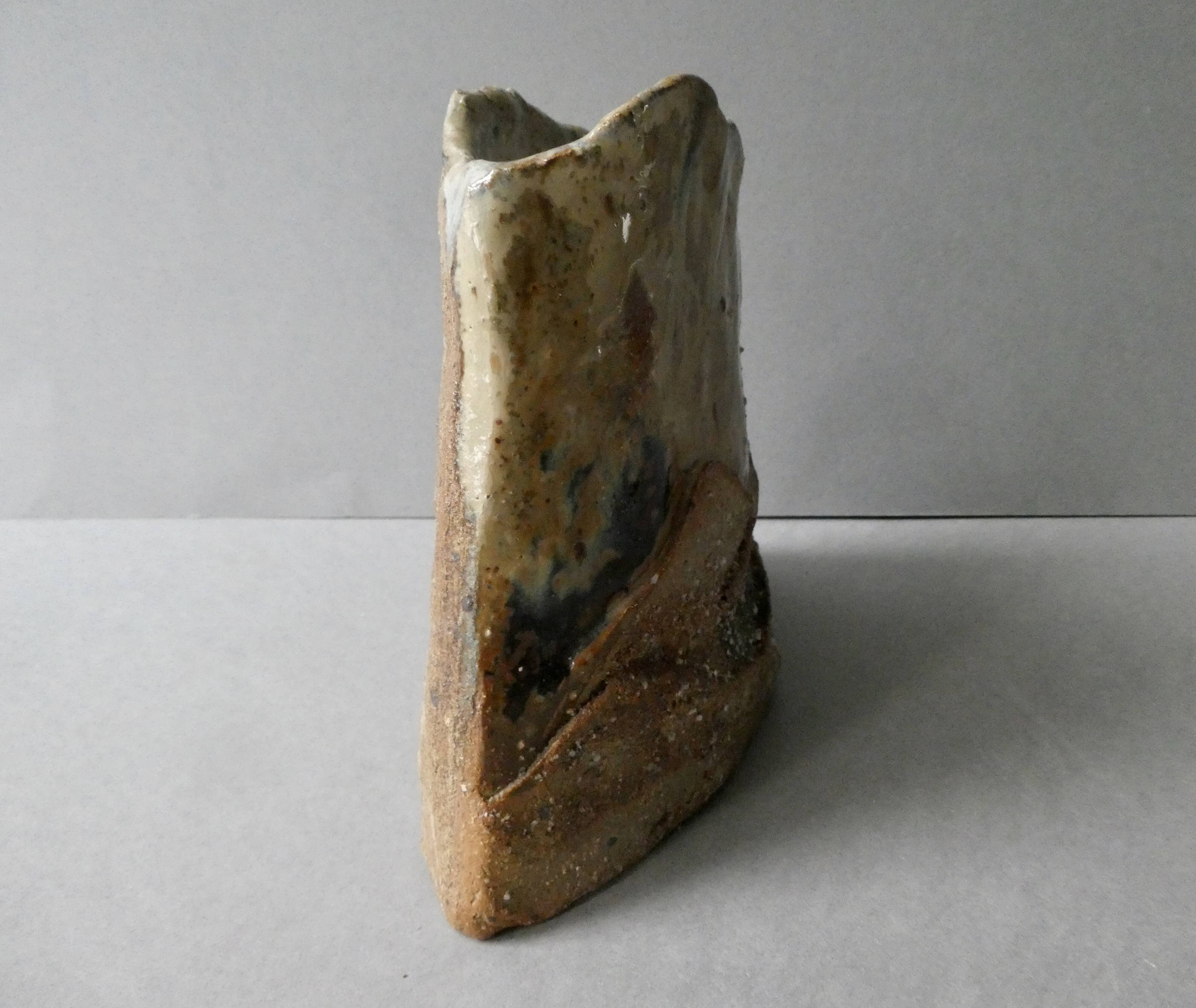 Sandstone vase by Claude Gaget, la Borne, 70s