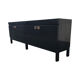 Brutalist black oak sideboard Belgium 1970s