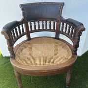 Napoleon III office chair in solid wood