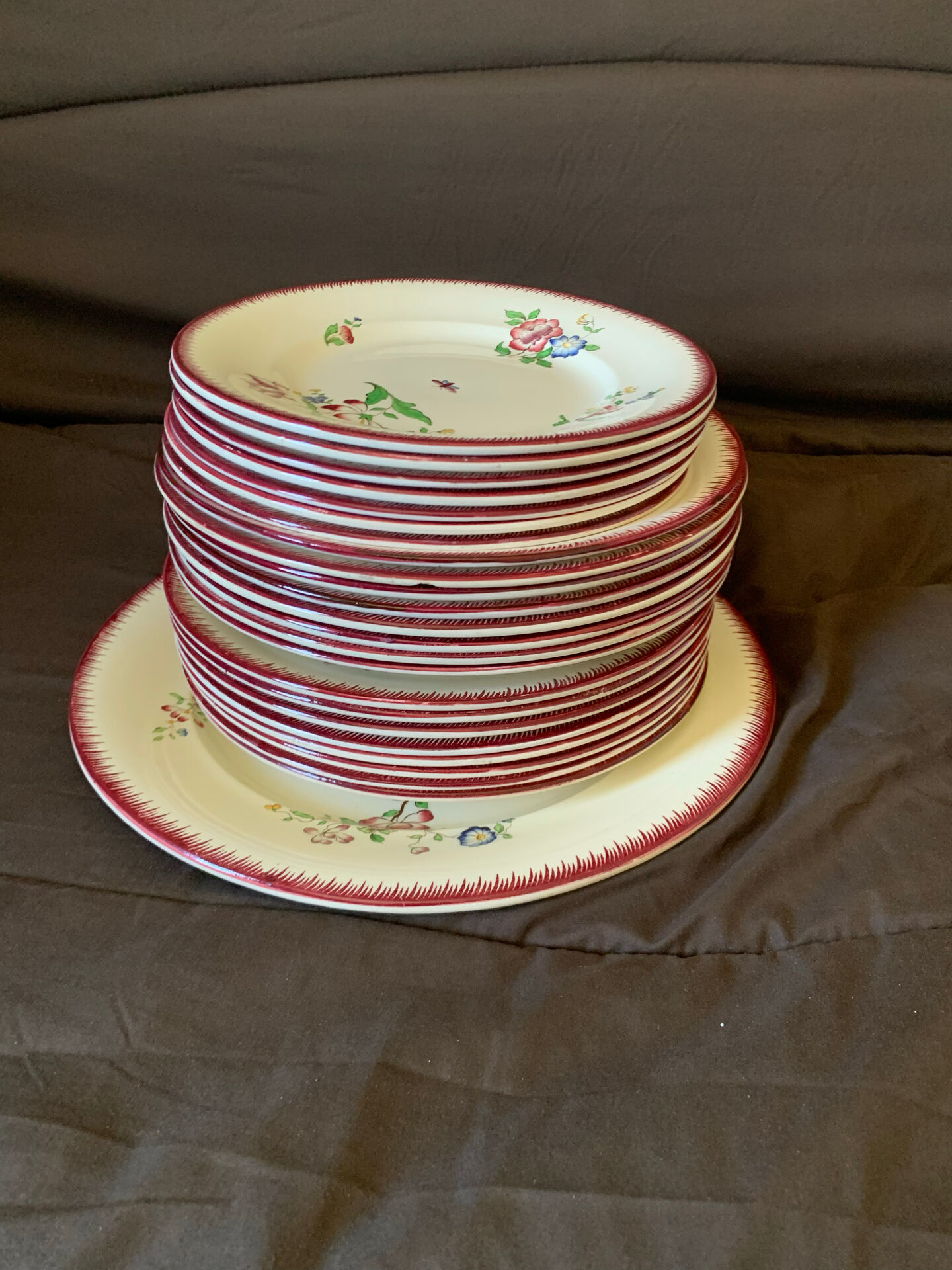 Antique table service Sarreguemines U&C – Strasbourg – 24 pieces