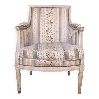 Louis XVI Shepherdess, 19th century copy, upholstered, beautiful antique chiseled