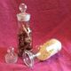 Set 2 old vintage kitchen glass jars