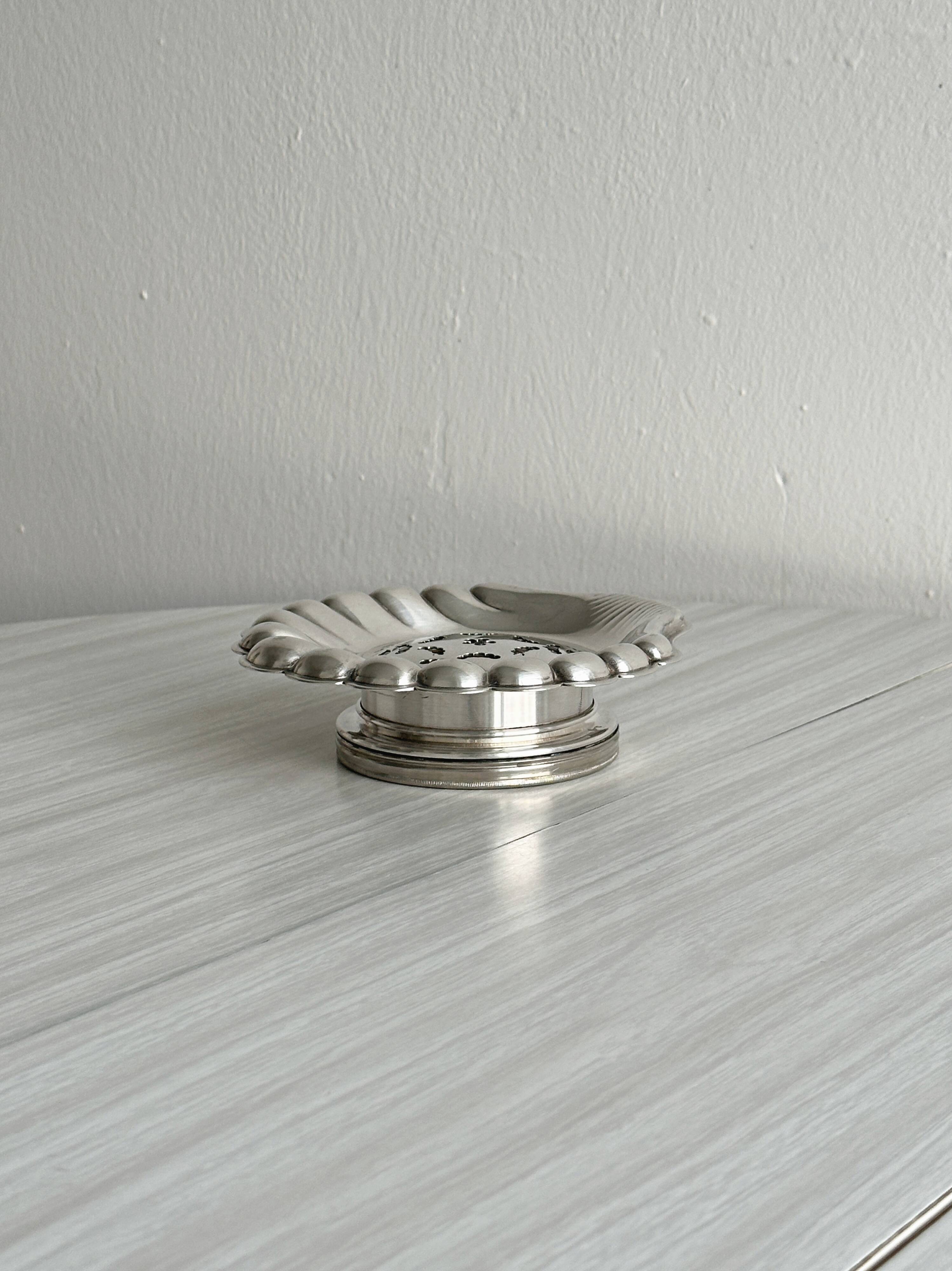 Silver-plated butter dish