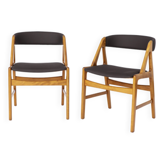 2 chaises vintage de Henning Kjaernulf, Danemark 1960