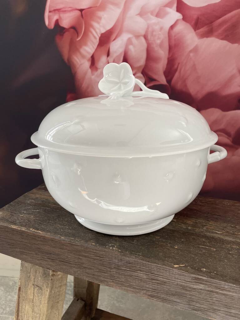Lily of the Valley white soup tureen Lalique