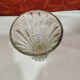 Old art deco flared glass vase - diamond point decor - height 15cm