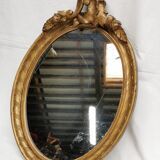 old Louis XV style gilded wood mirror, rococo