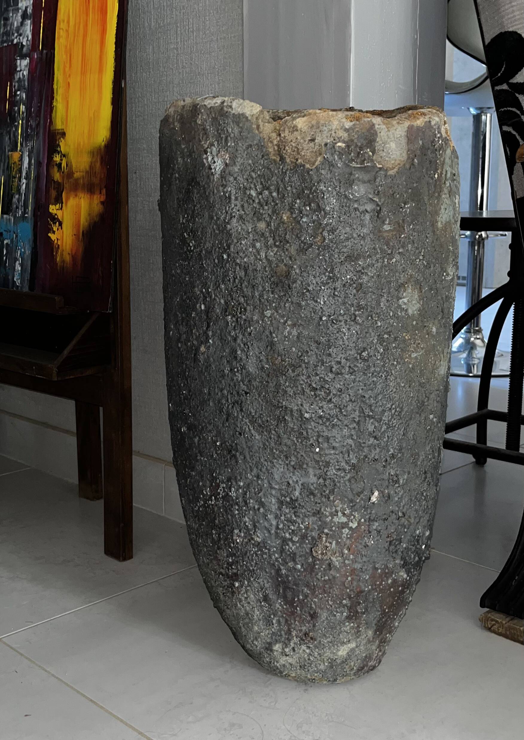 Large cast iron pot