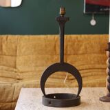 Brutalist style wrought iron lamp base, 1960
