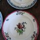 6 flat plates La Lorraine Salins Gien English Indies