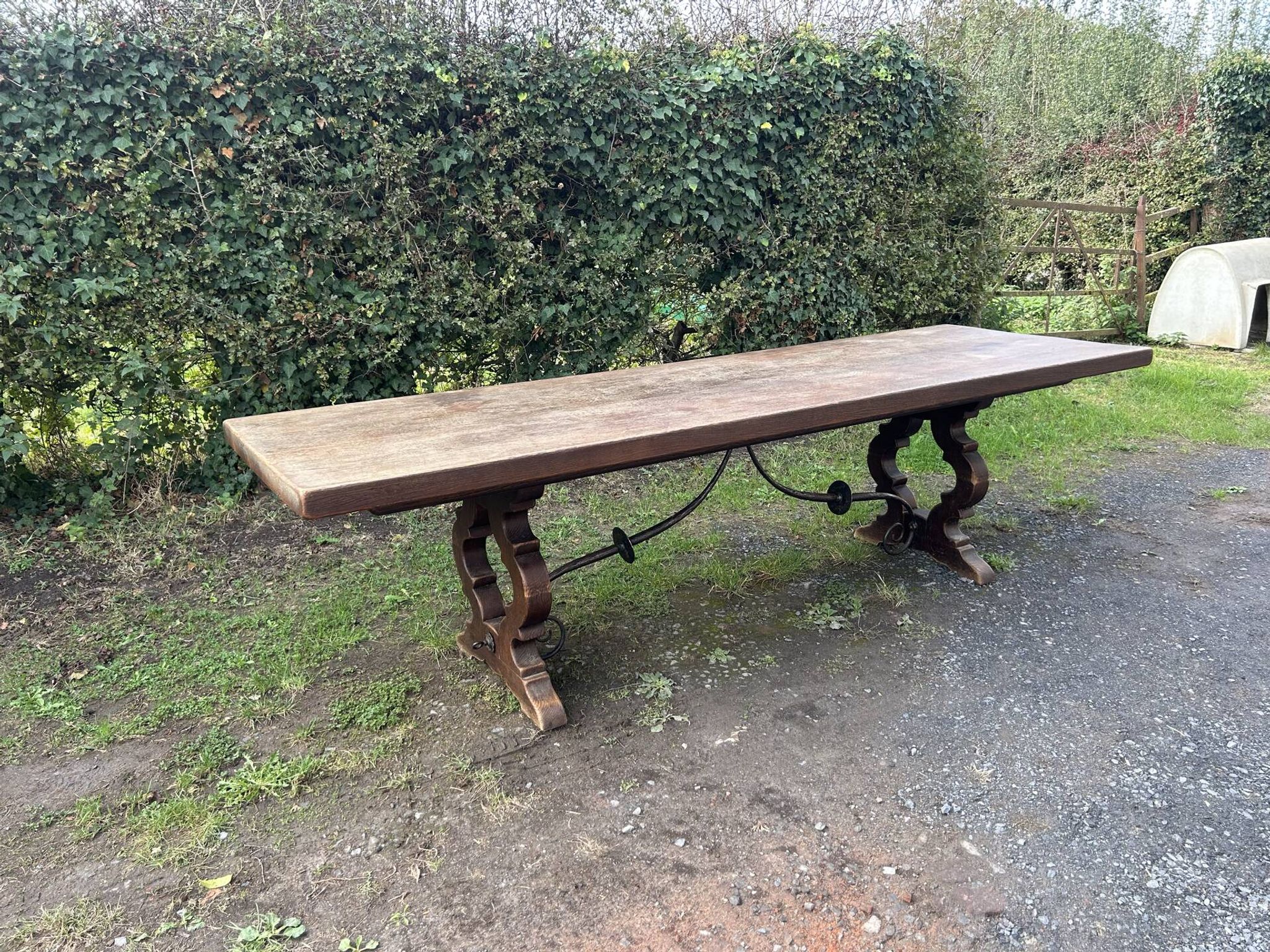 Large antique table in Spanish Baroque style