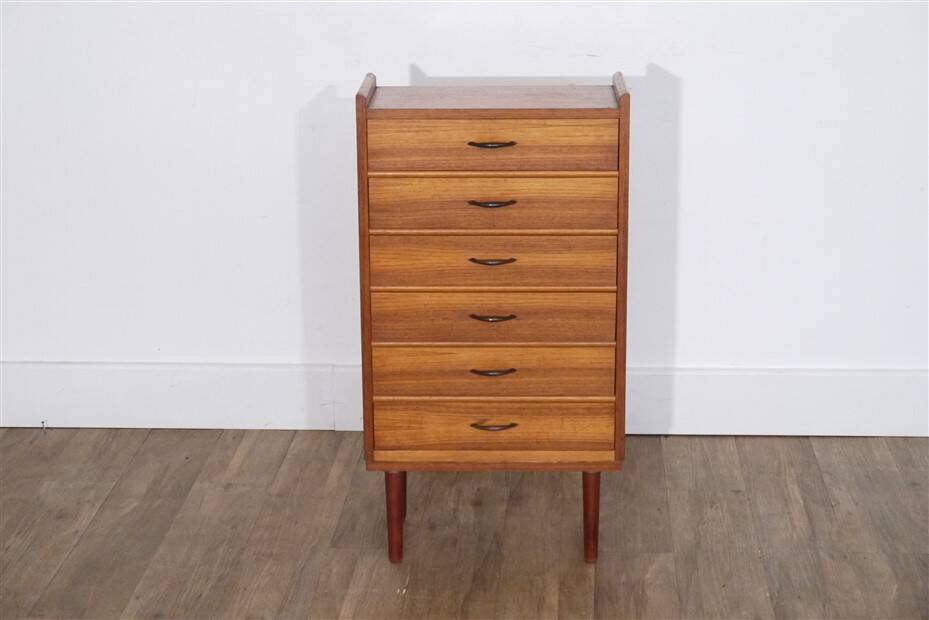 Vintage Scandinavian teak chest of drawers 1960