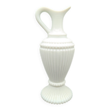 Milk glass vase in the style of fluted Godrons