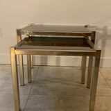 Brass nesting coffee tables
