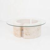 Italian travertine coffee table