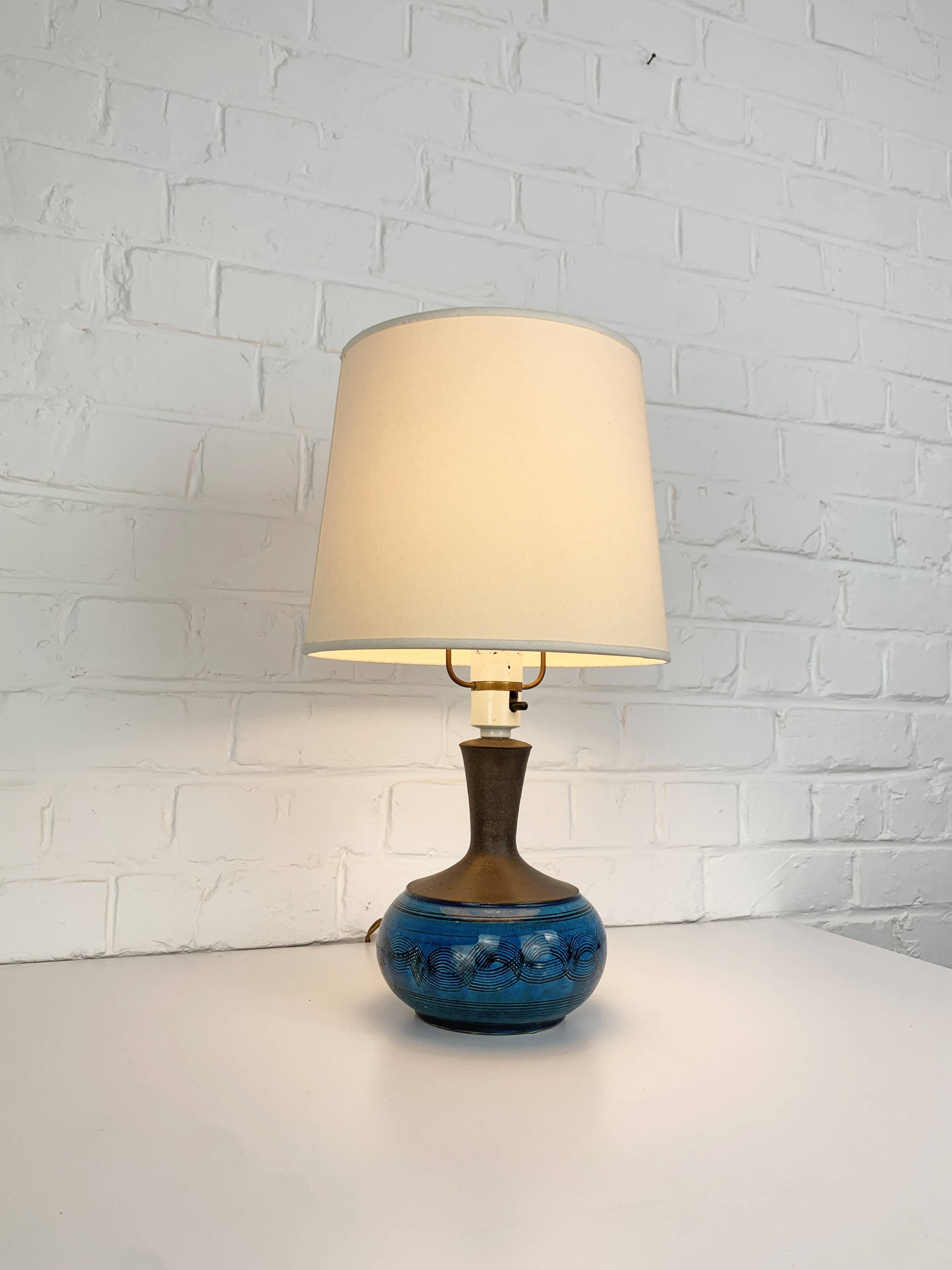 Scandinavian ceramic table lamp, Nils Kähler for HAK, Denmark, 1960s