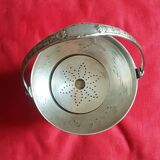 Silver metal ice bucket