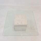 Italian travertine coffee table 1980s