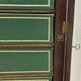 19th century mahogany cardboard box with writing desk