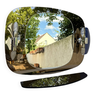 Vintage smoked glass vintage mirror