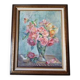Peinture sur panneau "Le bouquet de roses"