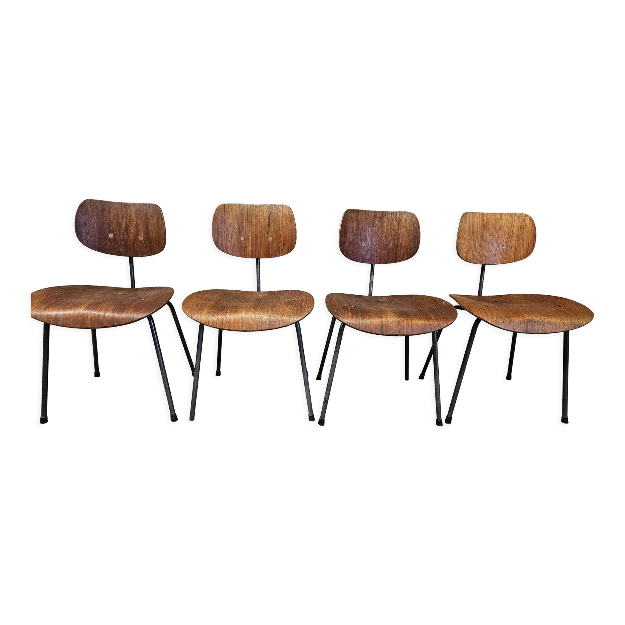 Set de 4 chaises  vintage Se 68 par Egon Eiermann pour Wilde+Spieth 1950"