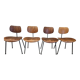 Set de 4 chaises  vintage Se 68 par Egon Eiermann pour Wilde+Spieth 1950"